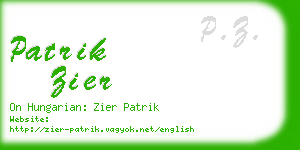 patrik zier business card